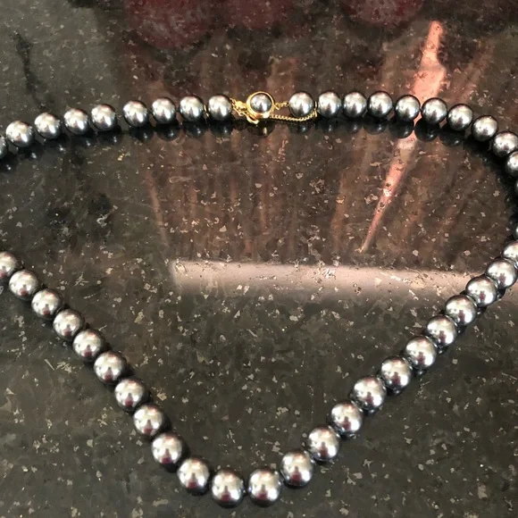 Vintage Mallorca Spain Black Faux Pearl string. - Picture 3 of 6